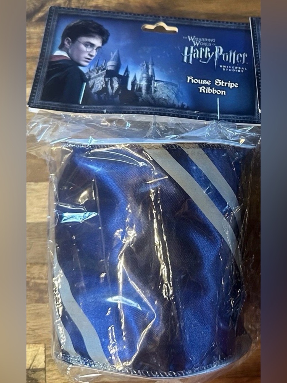 Harry Potter Ravenclaw House Stripe Ribbon - Blue and Silver